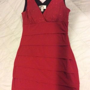Red cocktail dress